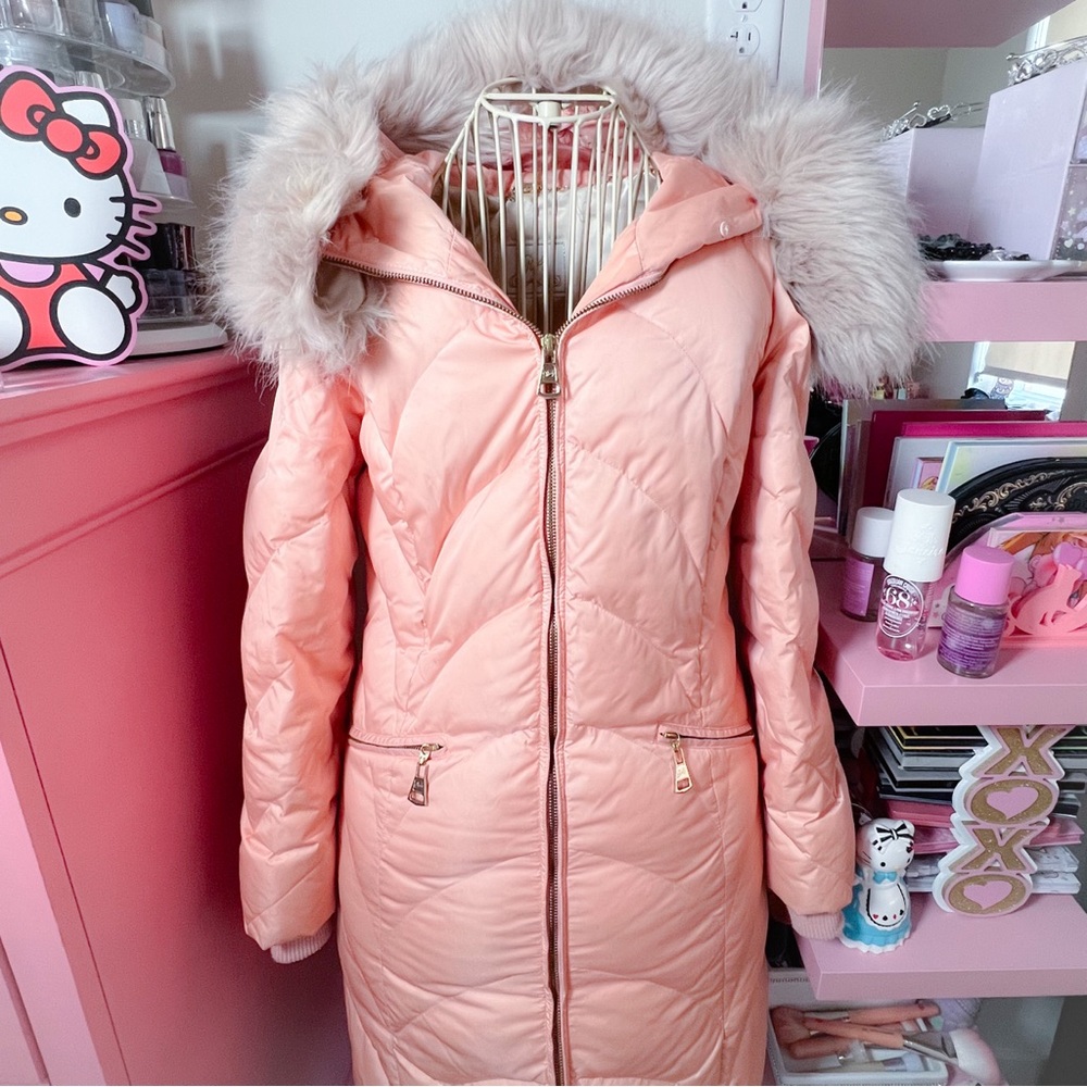 Sold💖Rady pink longline down jacket - Picture 3 of 6